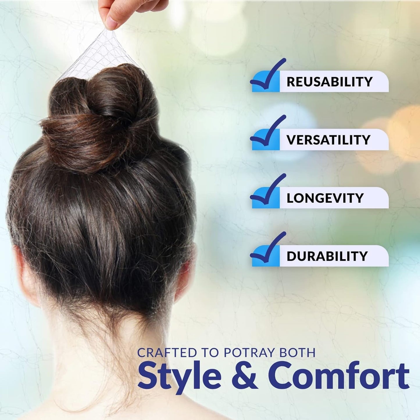 100Pcs Black Hair Net 24" Invisible Hair Nets for Women and Men - Perfect for Hair Bun, Sleeping, & Kitchen Food Service